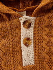 Cute 2 Piece Block Bear Ear Romper for Baby's Cozy Look