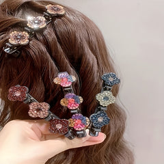 Rhinestone Flowers Hair Clips for Girls