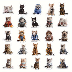 50pcs Funny Cat Graffiti Stickers Waterproof DIY Journal Stickers Pack