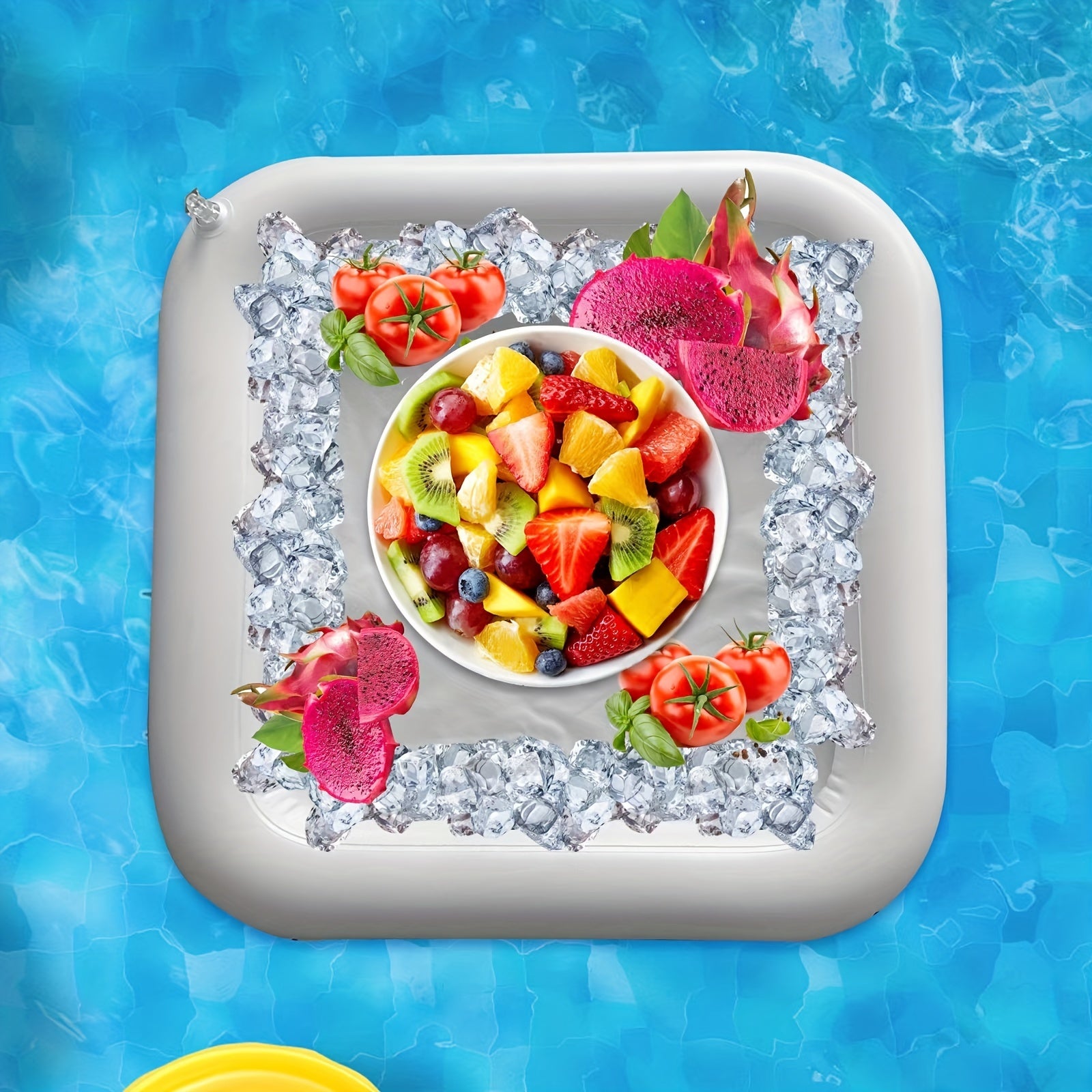 Inflatable Pool Serving Tray Drinks Snacks for Parties Picnics Camp