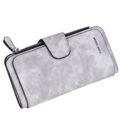 Women's Long Wallet with Card Slots & Zipper Pocket