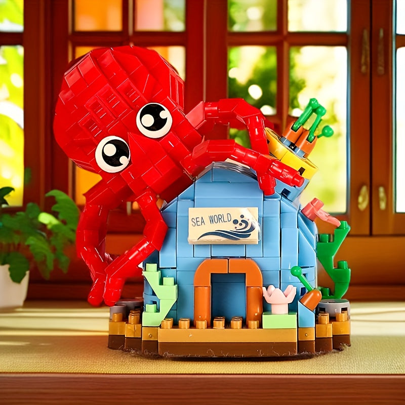 Micro Bead Building Blocks Octopus Marine Animal DIY Educational Toy