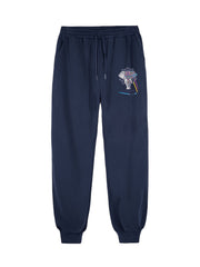 Elephant Pattern Joggers Men's Casual Stretch Waist Drawstring Sports Pants