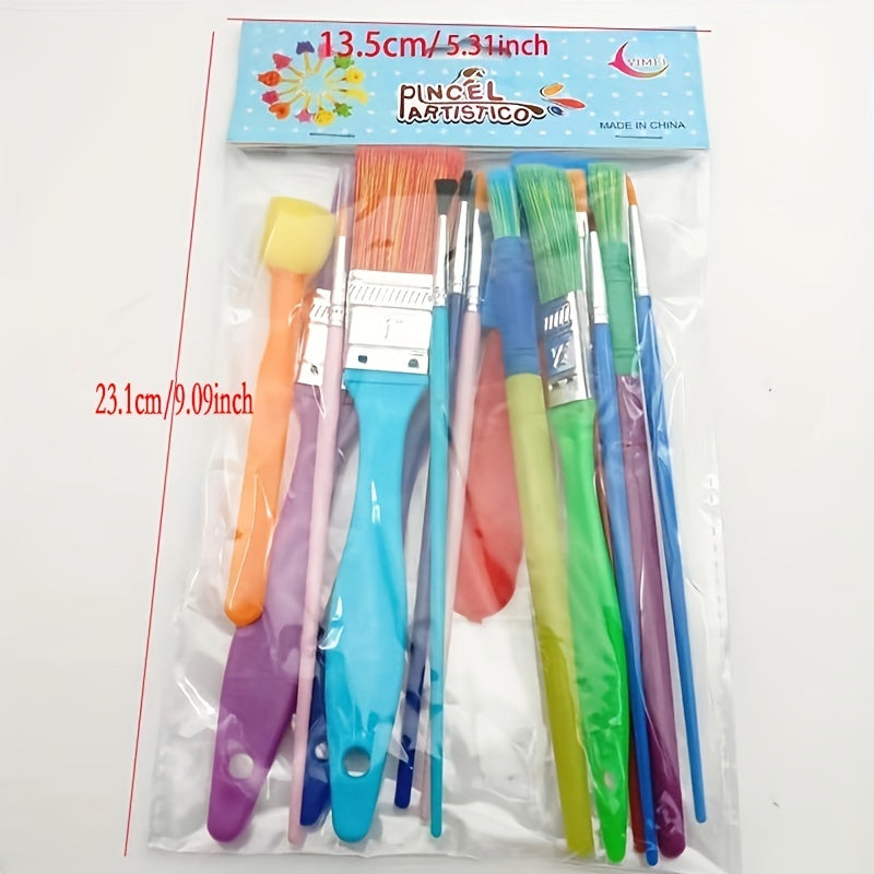 15pcs Painting Brush Sets for Kids DIY Painting Water Wash Graffiti Tool Set