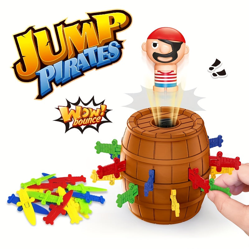 Funny Pirate Barrel Toy Lucky Game Jumping Sword Stab Novel Toys