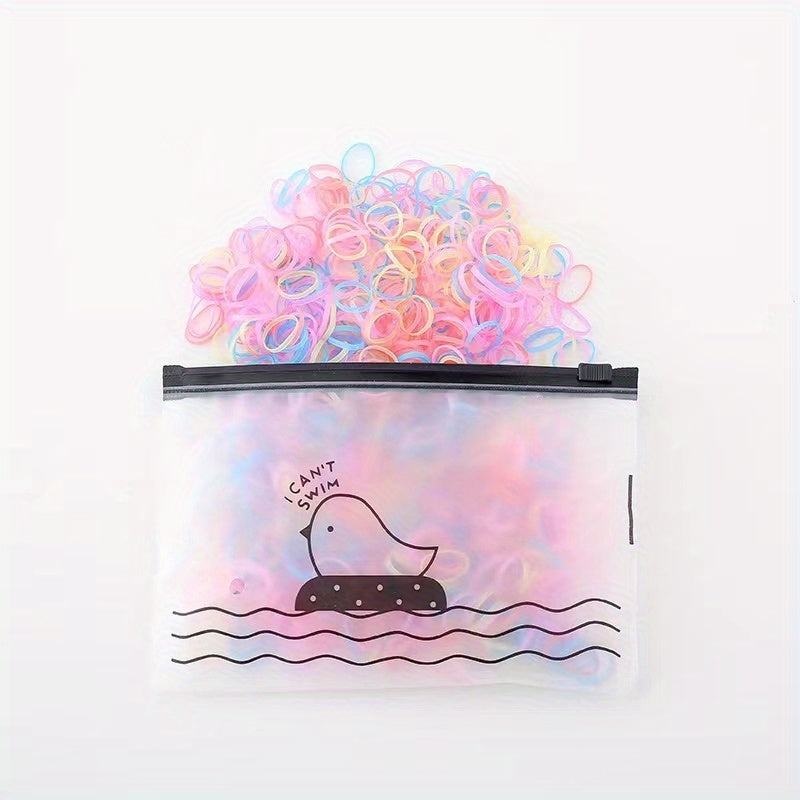 1000pcs Colorful High Elastic Hair Tie Hair Accessories For Girls