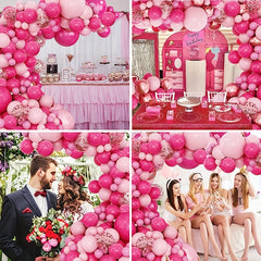Hot Pink Balloon Garland Arch Kit for Princess Baby Shower Wedding Birthday