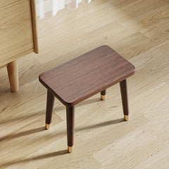 Solid Wood Shoe Changing Stool Walnut
