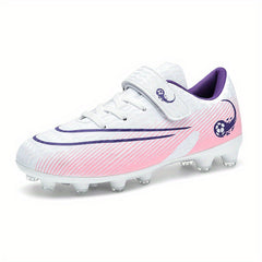 Unisex Kid's AG Cleat Football Boots Hook Loop Fastener