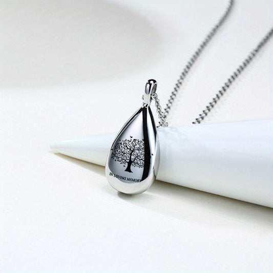 Teardrop Keepsake Ashes Necklace Urn Pendant Cremation Memorial Jewelry