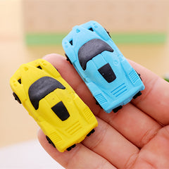 6pc Racing Car Erasers Mini Sports Car Shaped Pencil Erasers School Supplies