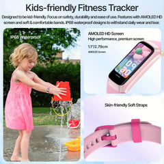 YOYOFIT Girls Smart Watch Magnetic Charging AMOLED Display 12 Sports Modes