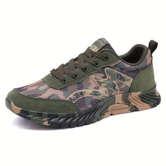 Men's Camo Lace up Sneakers Breathable Athletic Shoes