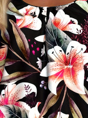 Floral Print Tankini Set Women's Plus Swimsuit Two Piece
