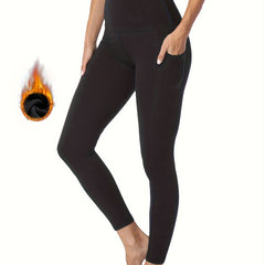 High Waist Fleece Lined Yoga Workout Pants