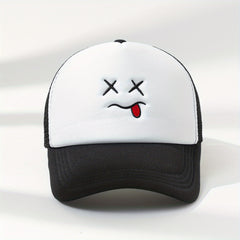Breathable Mesh Eyes & Mouth Embroidery Baseball Cap