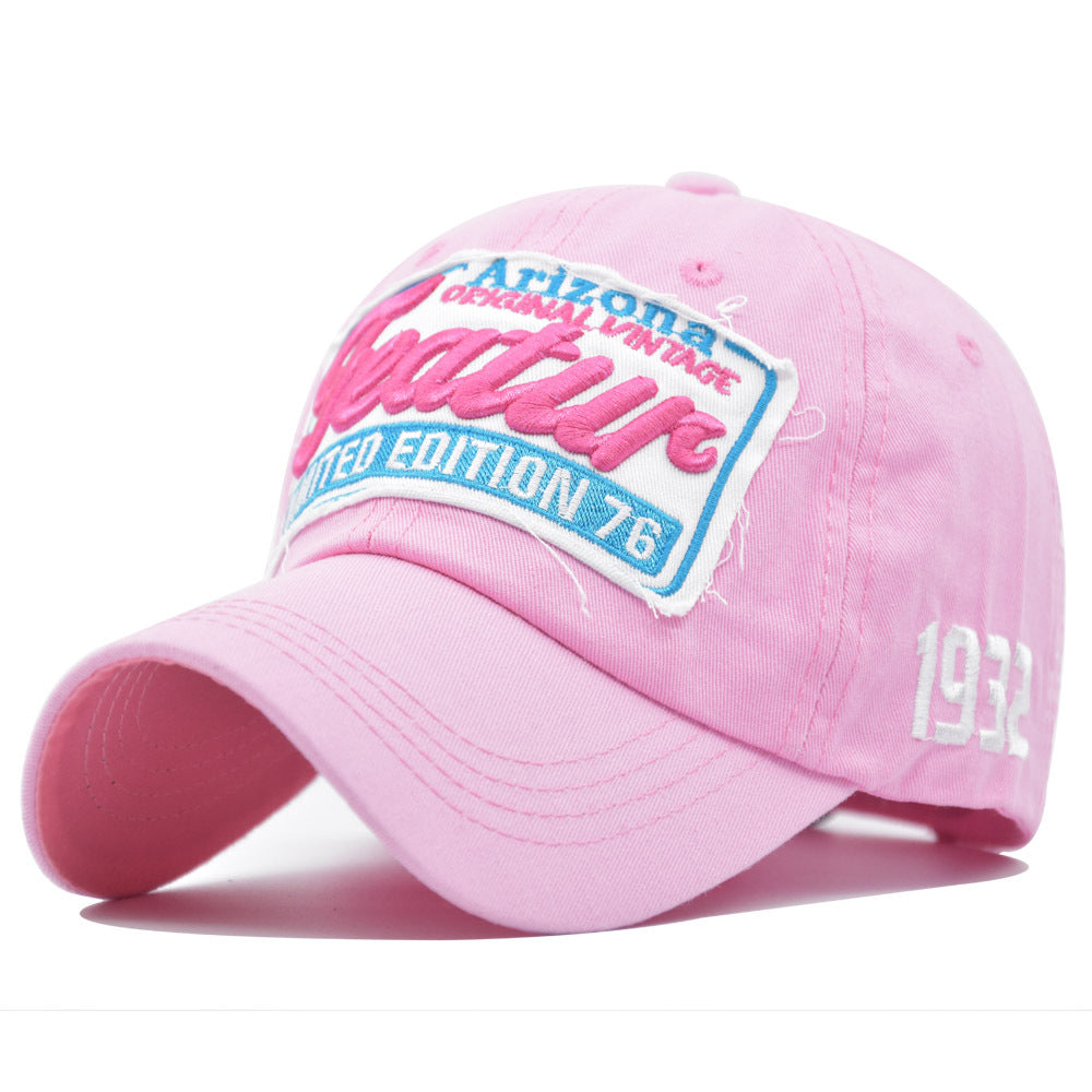 Letter Embroidery Baseball Cap Women Cotton Hip Hop Sunscreen Sports Hat