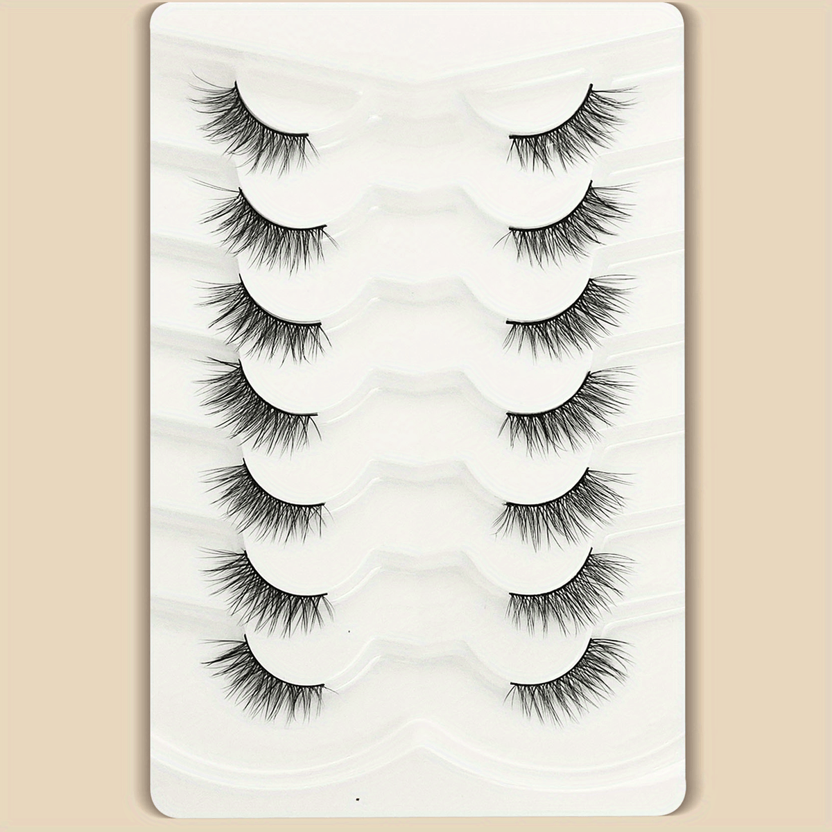 7 Pairs Cat Eye Faux Mink Lashes Cluster Fluffy False Eyelashes