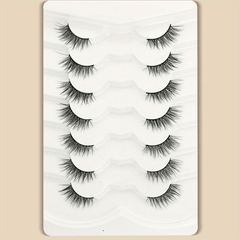 7 Pairs Cat Eye Faux Mink Lashes Cluster Fluffy False Eyelashes