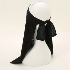 Chiffon Veil Scarf Full Cover Sunproof Neck Gaiter Lace Up Mask