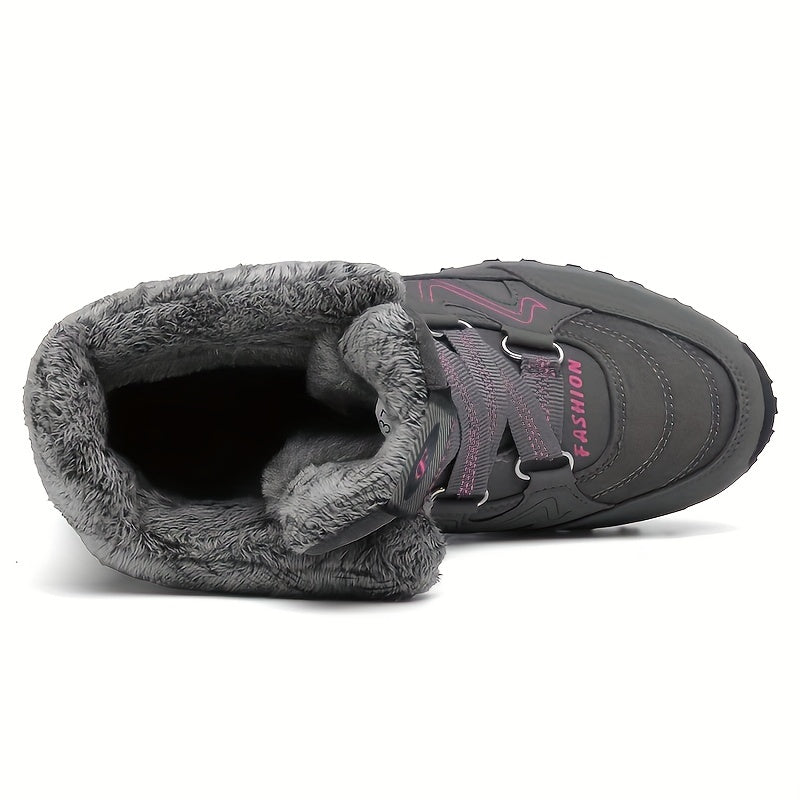 Women's Warm Fur Lined Snow Boots Anti Slip Winter Ankle Boots