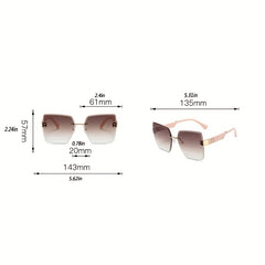 Rimless Sunglasses Gradient Glasses UV400