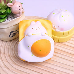 Baking Toast Food Toy Soft Pinch Music Slow Rebound