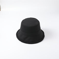 Women Winter Bucket Hat Solid Warm Hat Outdoor Casual Style Hat For Women Girls