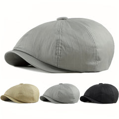 Newsboy Hat Men Outdoor Casual Sunshade Beret British Retro Octagonal Hat