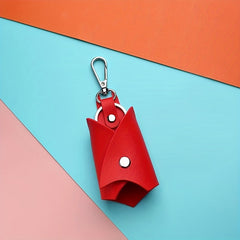 Bat Keychain Pendant PU Leather Car Key Bag
