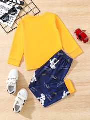 Boys' Astronaut Sweatshirt & Sweatpants Set - SPACE Print Casual Outfits
