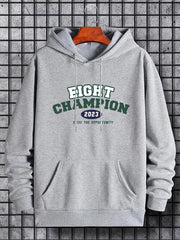 Men's Print Hoodie Casual Breathable Hooded Sweatshirt