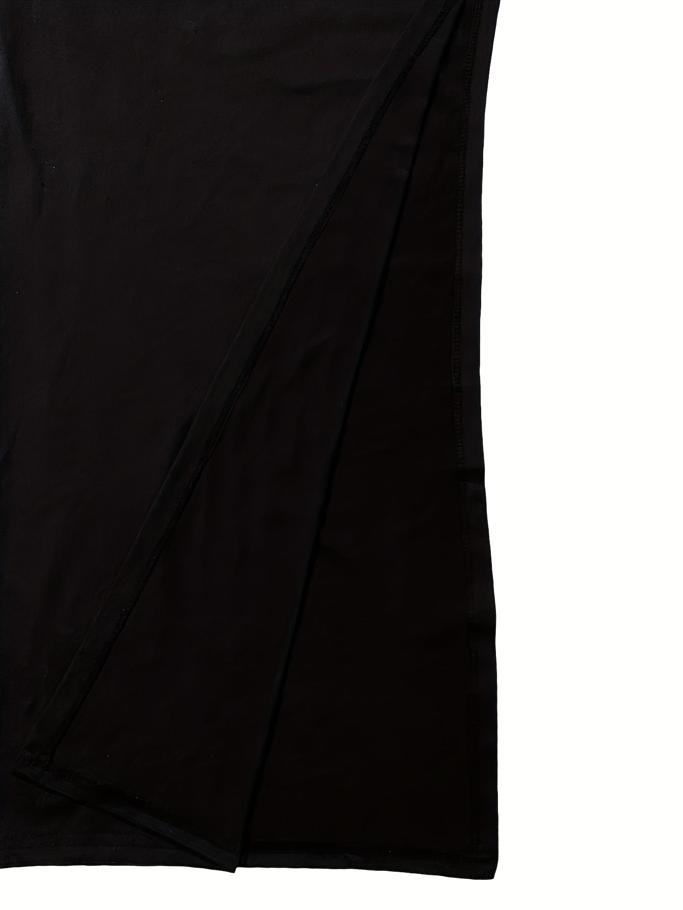 Casual 2pc Set Crew Neck Top & Split Skirt Outfit Women's Clothing