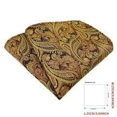 3pcs Paisley Jacquard Necktie Set For Men