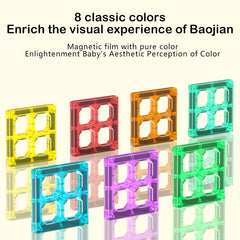 199pcs Magnetic Tiles Building Block Toys Travel Set Educational STEM Boys Girls