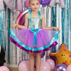 Girls Mermaid Costume Outfits Mermaid Tutu Dress With Headband