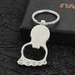 Toe Shaped Compass Keychain Bottle Opener Camping Picnic