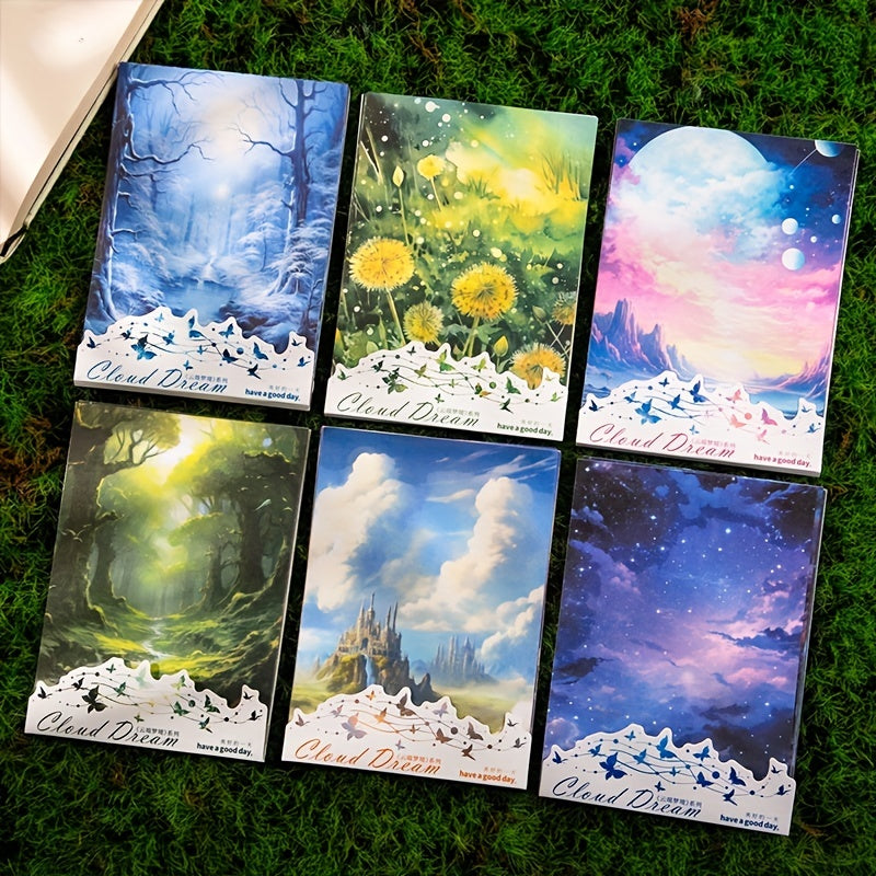 Fun & Creative Cloud Dream Landscape Journal Stickers