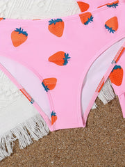 Strawberry 3pc Swim Suit Girls Cartoon Set for Beach
