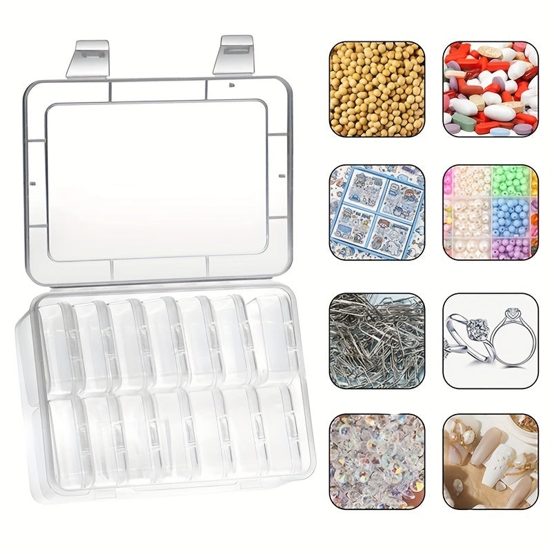 Clear Jewelry Storage Box Portable Organizer for Ring Pendant Earring & Necklace