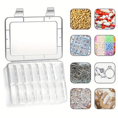 Clear Jewelry Storage Box Portable Organizer for Ring Pendant Earring & Necklace