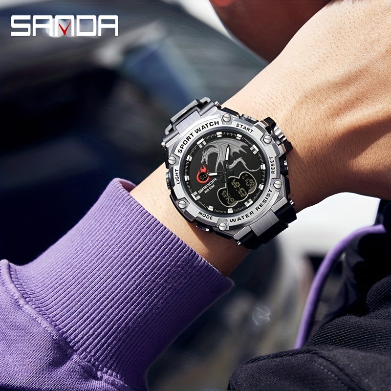SANDA Waterproof Men's Night Glow Diving Watch