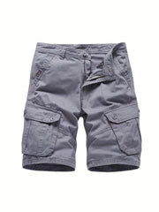 Men's Casual Cotton Cargo Shorts for Summer Outdoor