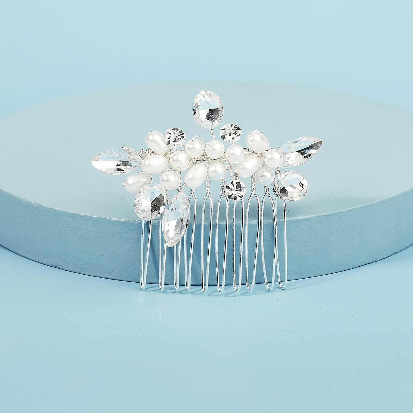 Bridal Rhinestone Faux Pearl Hair Comb Wedding Hair Accessories