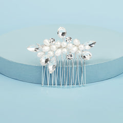 Bridal Rhinestone Faux Pearl Hair Comb Wedding Hair Accessories