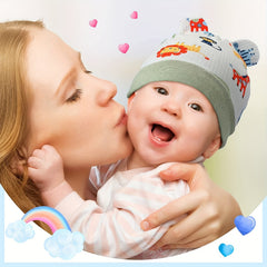 3pcs Newborn Baby Hat With Bear Ears Infant Beanie Caps 0-3 Months