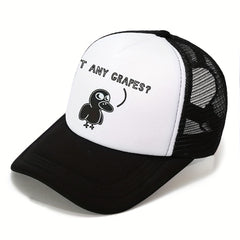 T ANY GRAPES Print Breathable Sunshade Mesh Hat Baseball Cap Driver Hat