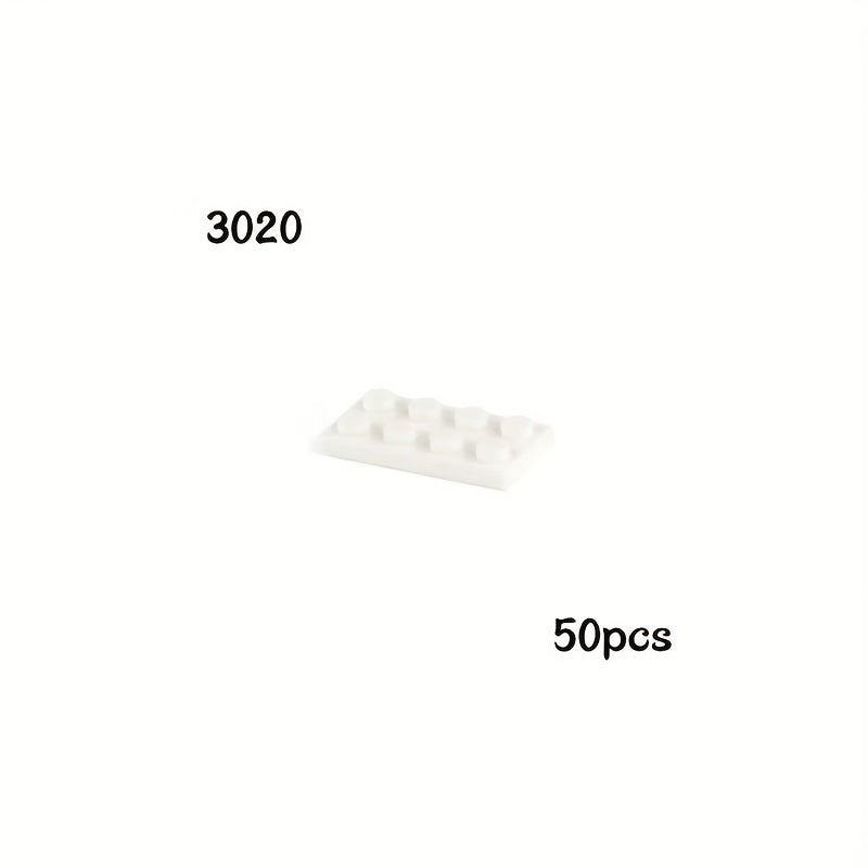 50pcs Bulk Building Blocks Thin Figure Bricks 2X4 Dots Educational