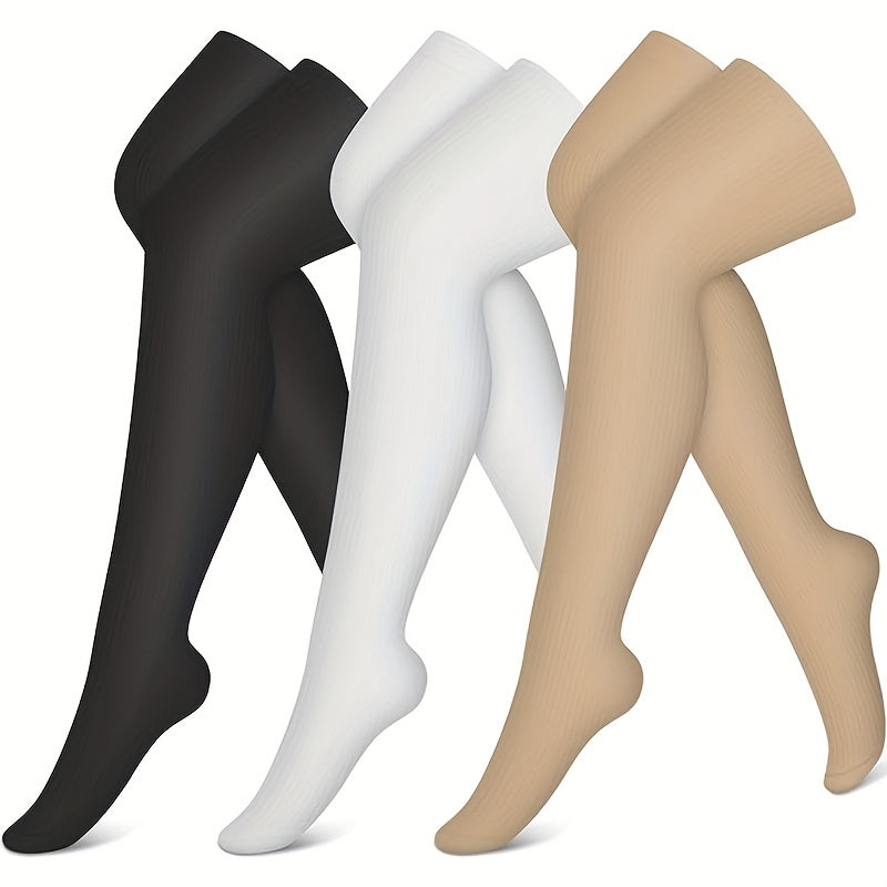 3 Pairs Compression Socks For Women And Men Knee High Compression Sock