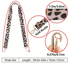 3Pcs Leopard Pattern Shoulder Strap Dacron Replacement Belt